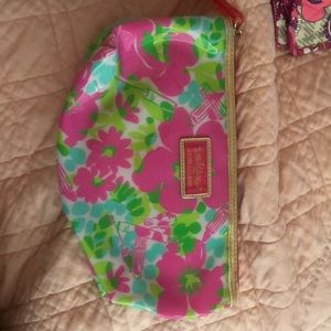 A lily Pulitzer make up bag from Estee Lauder.